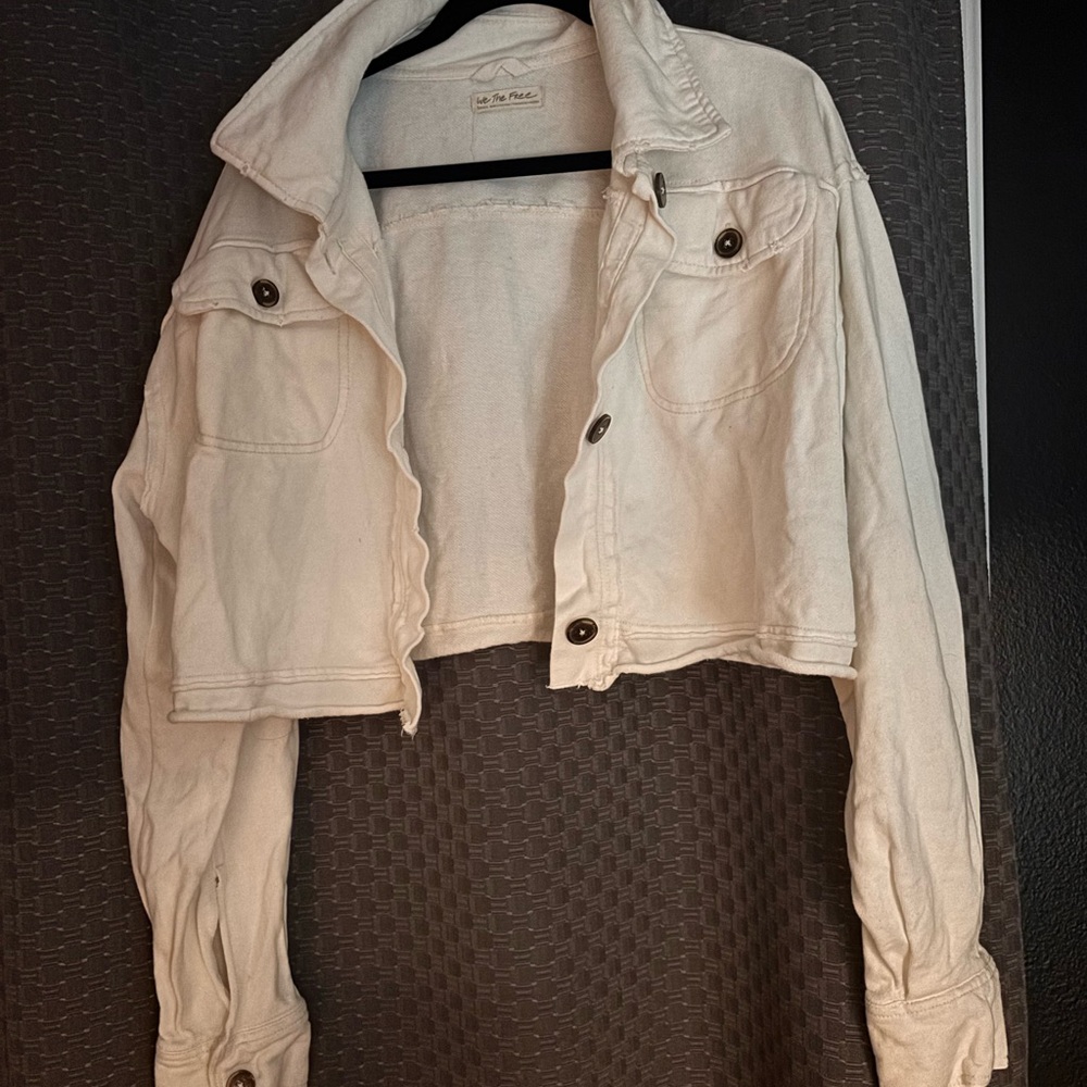 We The Free Cream Cropped shirt/Jacket